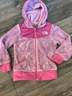 The North Face Girls' Lavender Pink Sherpa Zip Hoodie